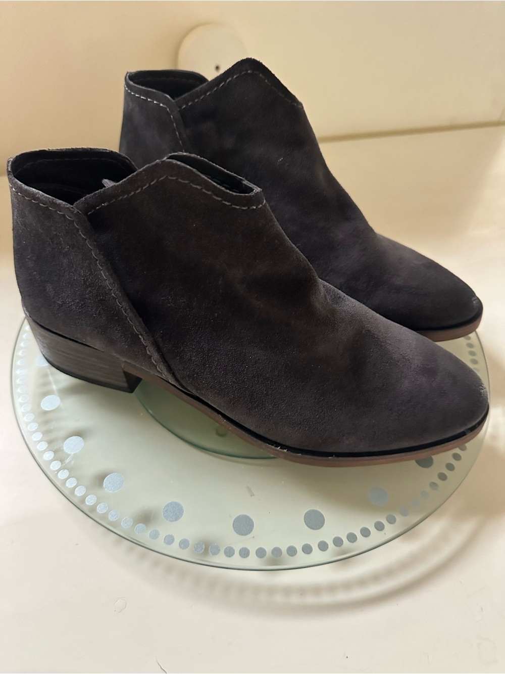 Dolce Vita Charcoal Suede Ankle Booties
